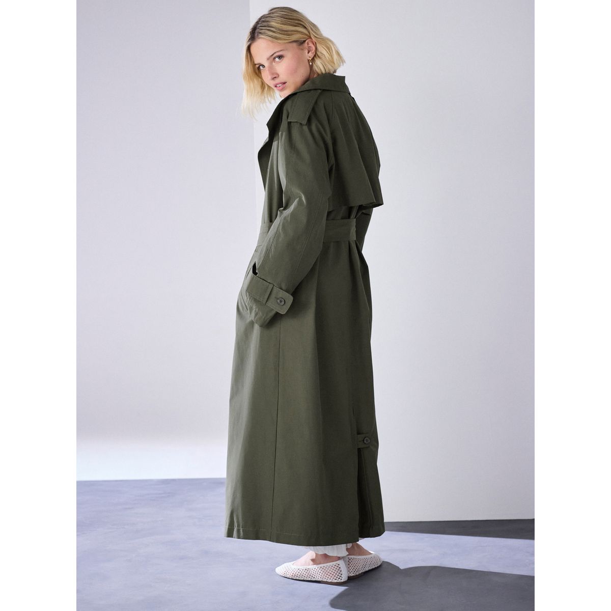 Trench imperméable vert kaki, NEXT