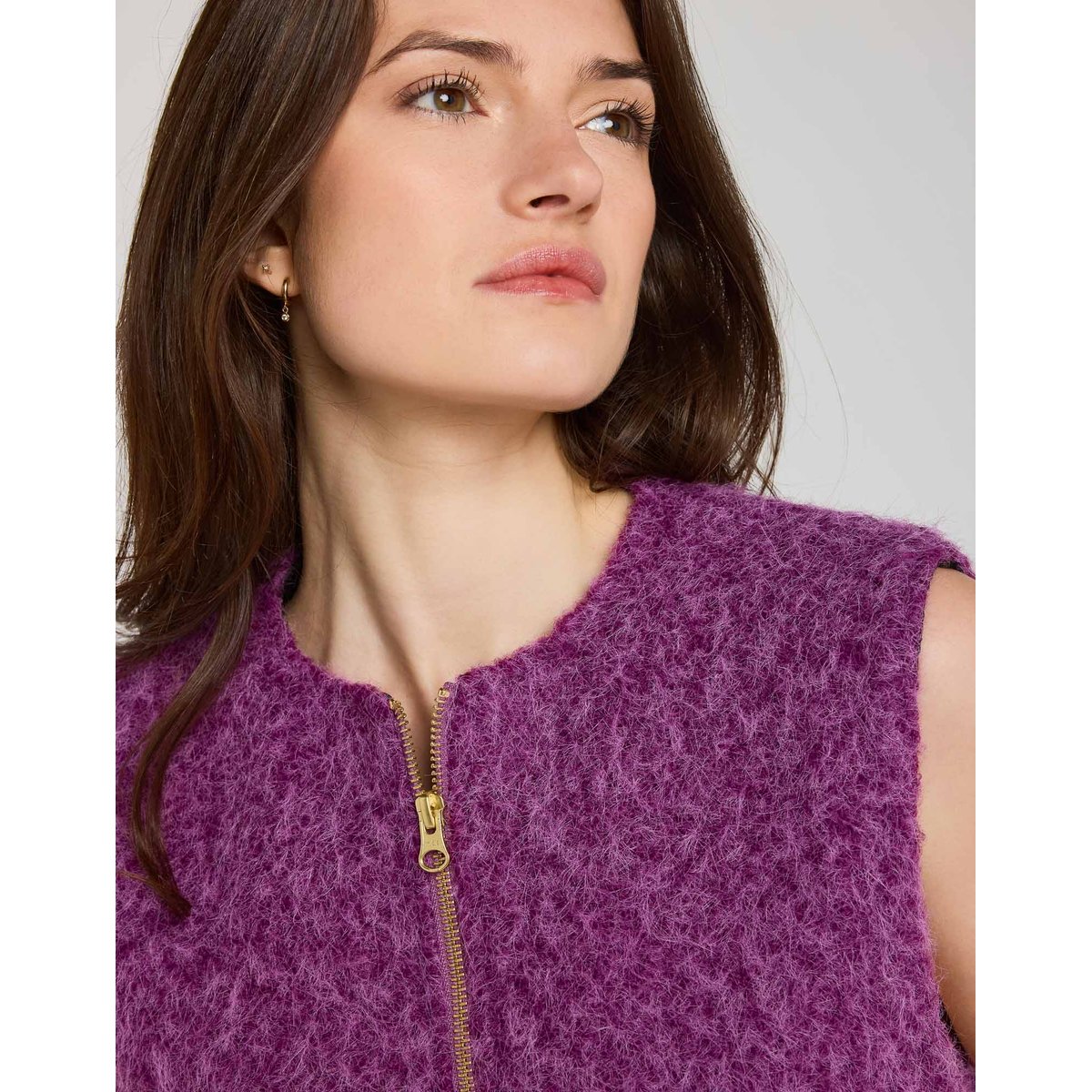 VESTE SANS MANCHE PURPLE violet, PULLIN