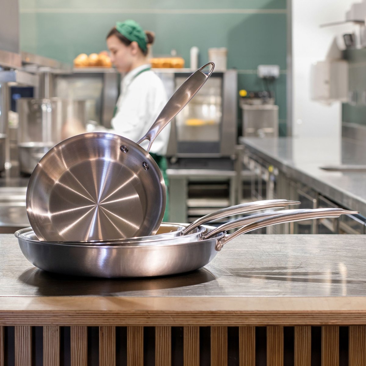 Batterie de cuisine 5 pièces en acier inoxydable, TRIPLY inox, MENASTYL