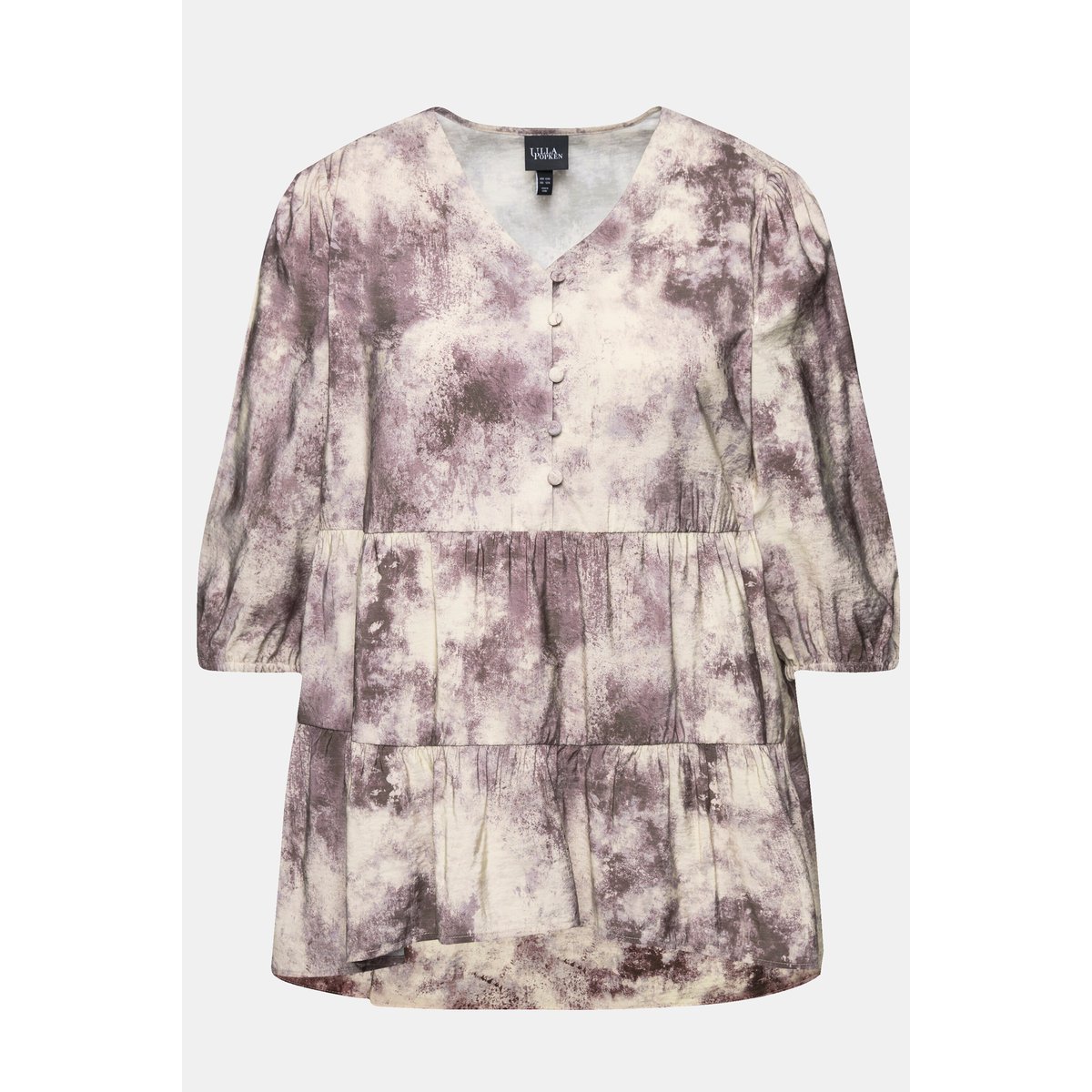Blouse avec décolleté en V champagne clair, ULLA POPKEN