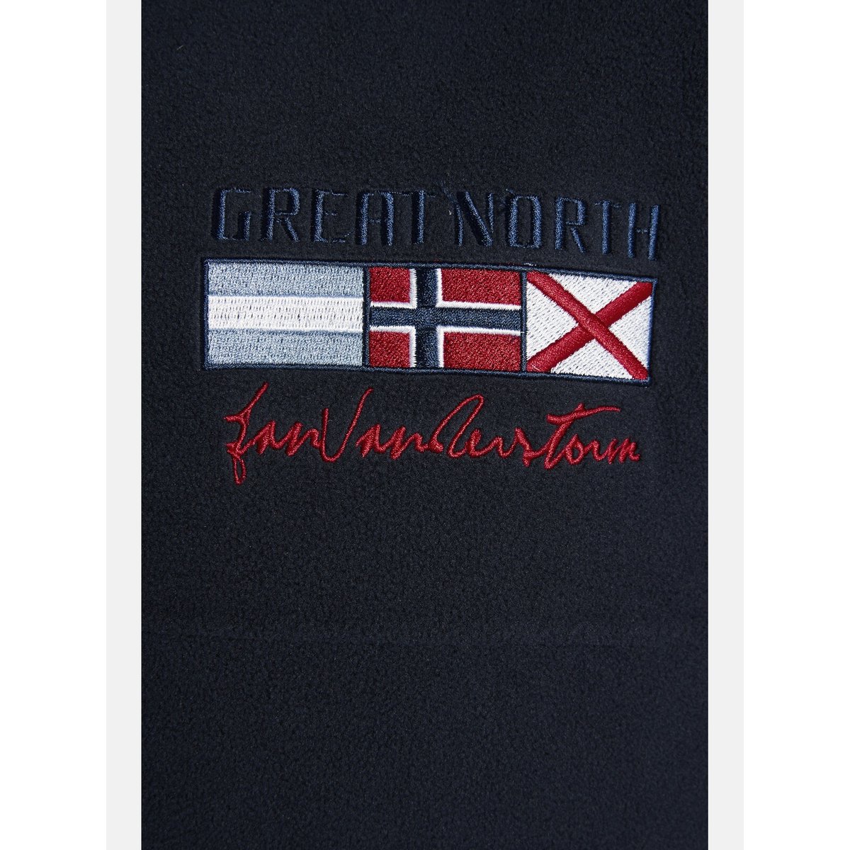 sweatshirt polaire SIETSE bleu foncé, JAN VANDERSTORM