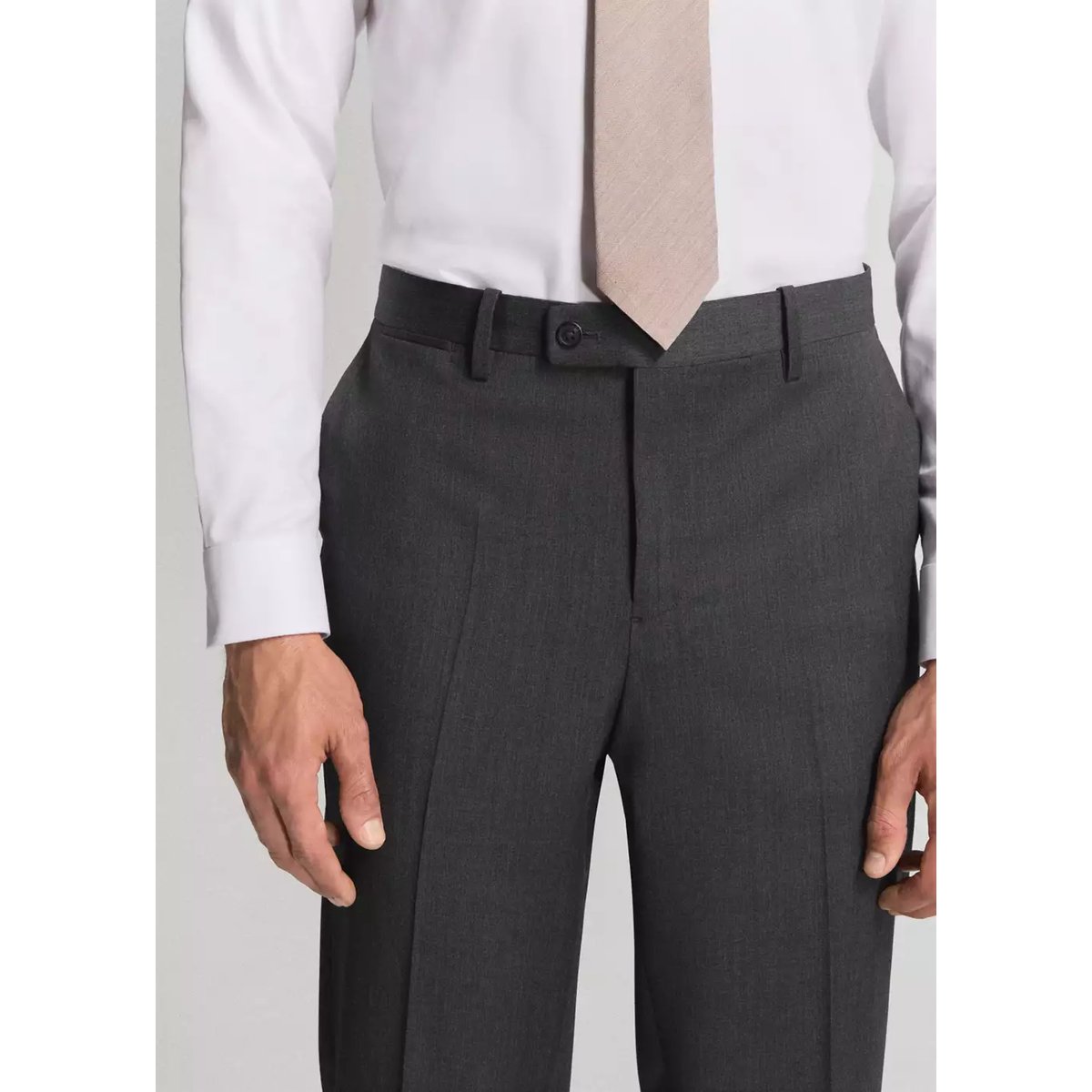 Pantalon costume Turín 100 % laine gris, MANGO MAN