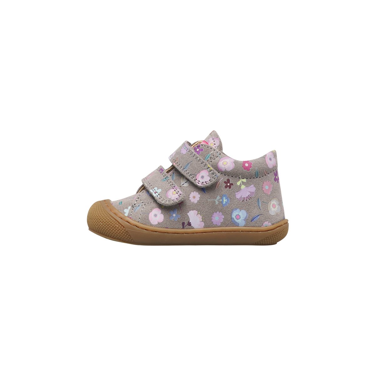 Chaussures premiers pas en suède COCOON VL rose-marron, NATURINO