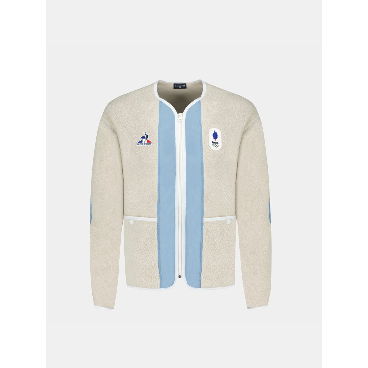 Veste zippée Équipe de France Olympique 2026 en polaire Jeux Olympiques EQUIPE DE FRANCE white, LE COQ SPORTIF