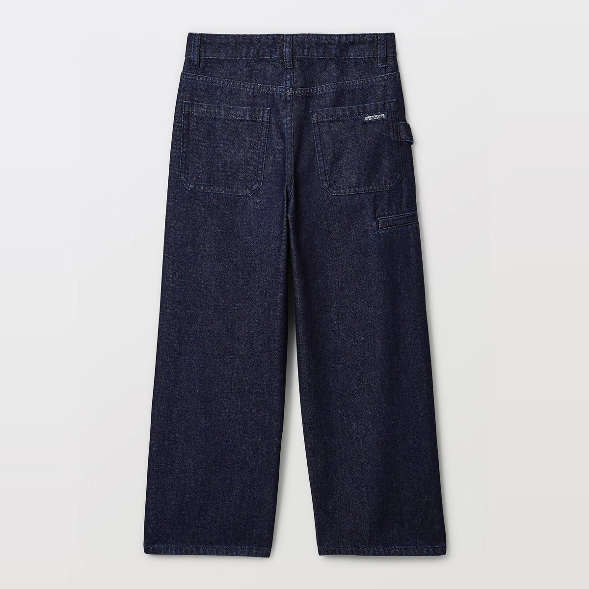 Jean cargo taille élastiquée contenant du coton blue denim, MONOPRIX