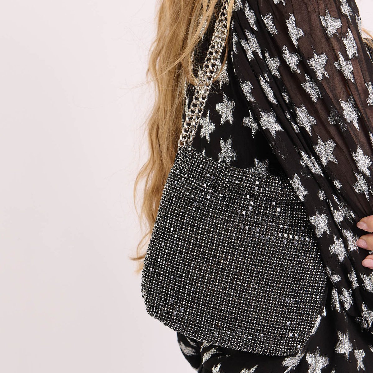 Sac seau strass JACEY noir, WILD