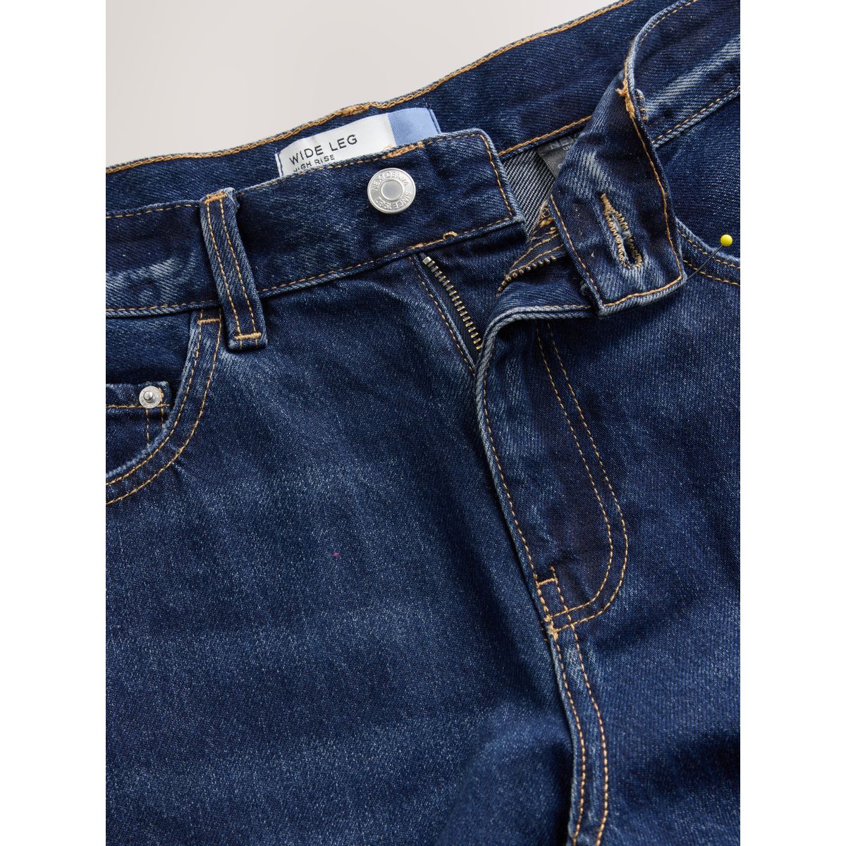 Jean large style city taille haute bleu foncé, NEXT