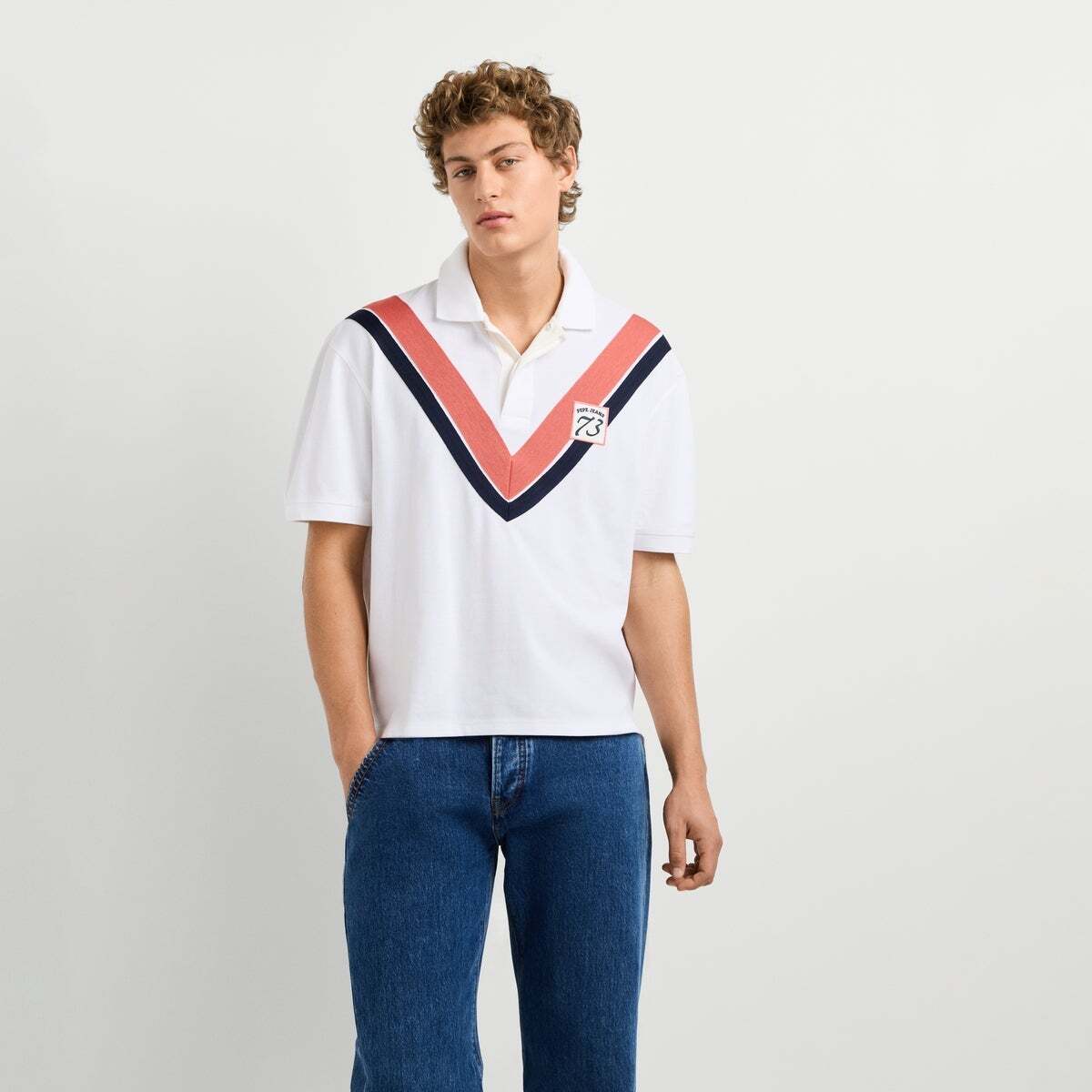 Polo Piqué Coupe Casual blanc, PEPE JEANS