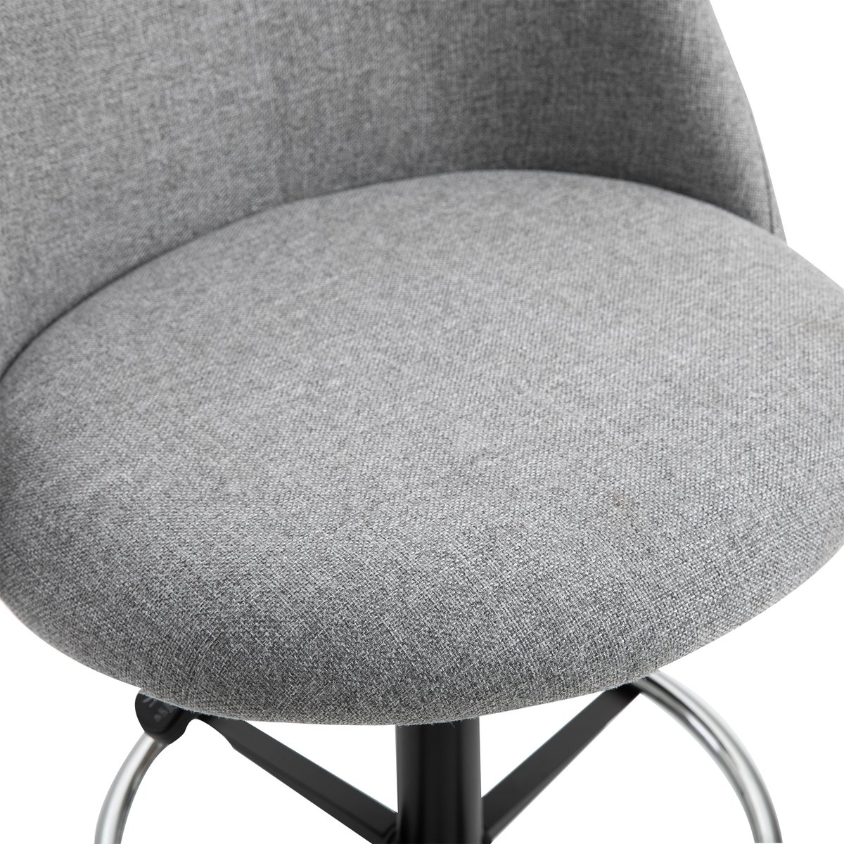 Chaise de bureau pour travail debout Lin Gris gris, HOMCOM