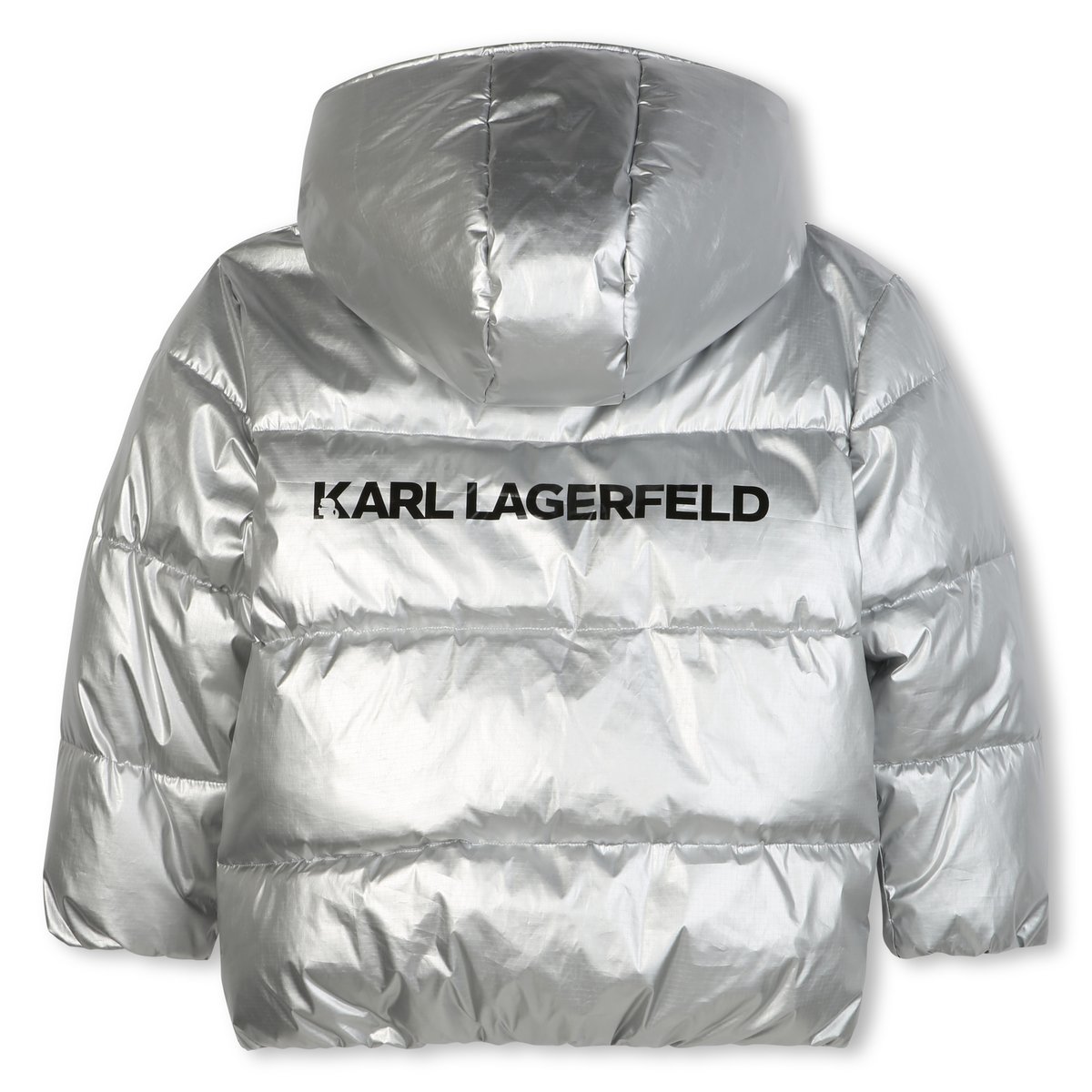 Veste en duveton à capuche argentée silver, KARL LAGERFELD KIDS