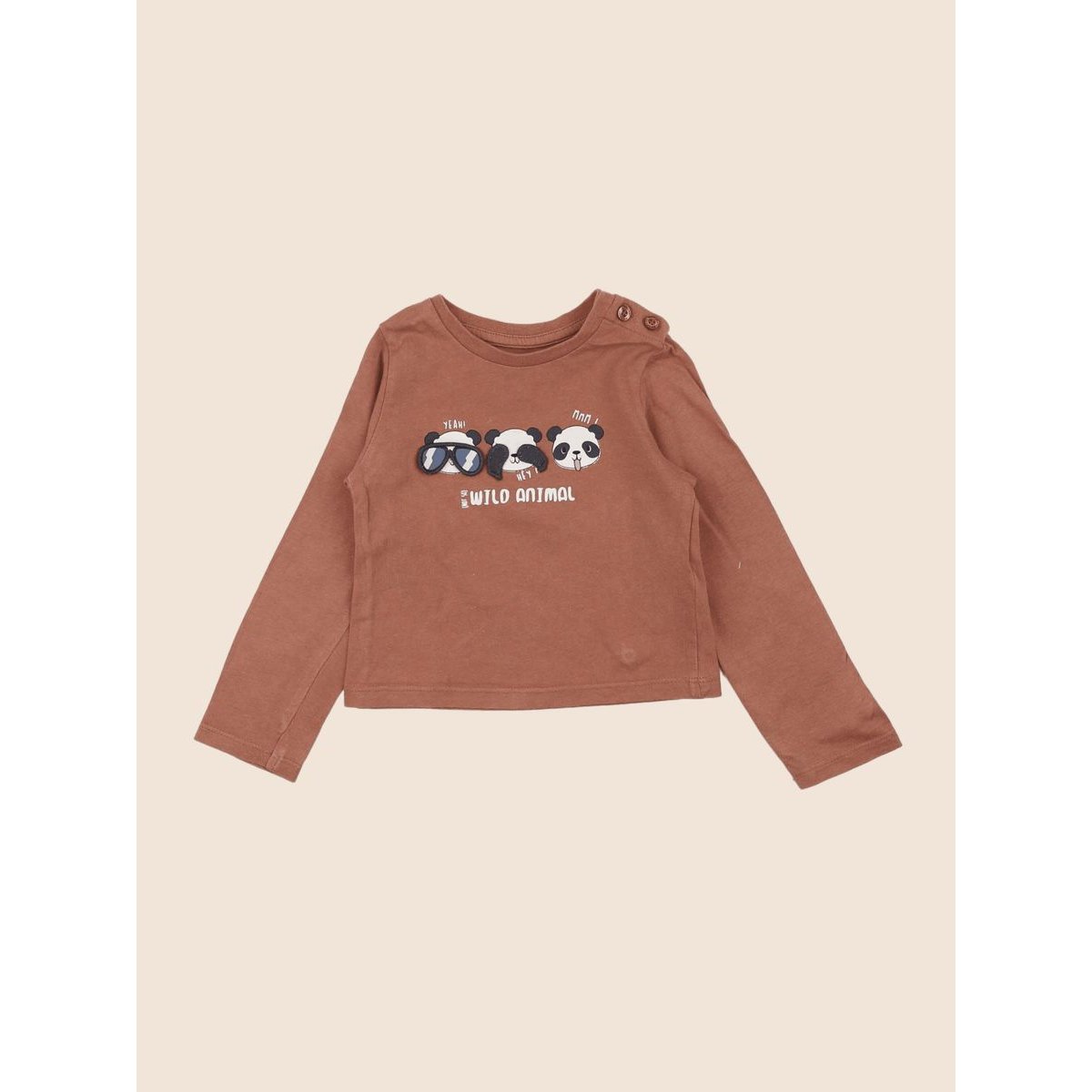 Tee-shirt - Etat satisfaisant marron, VERTBAUDET