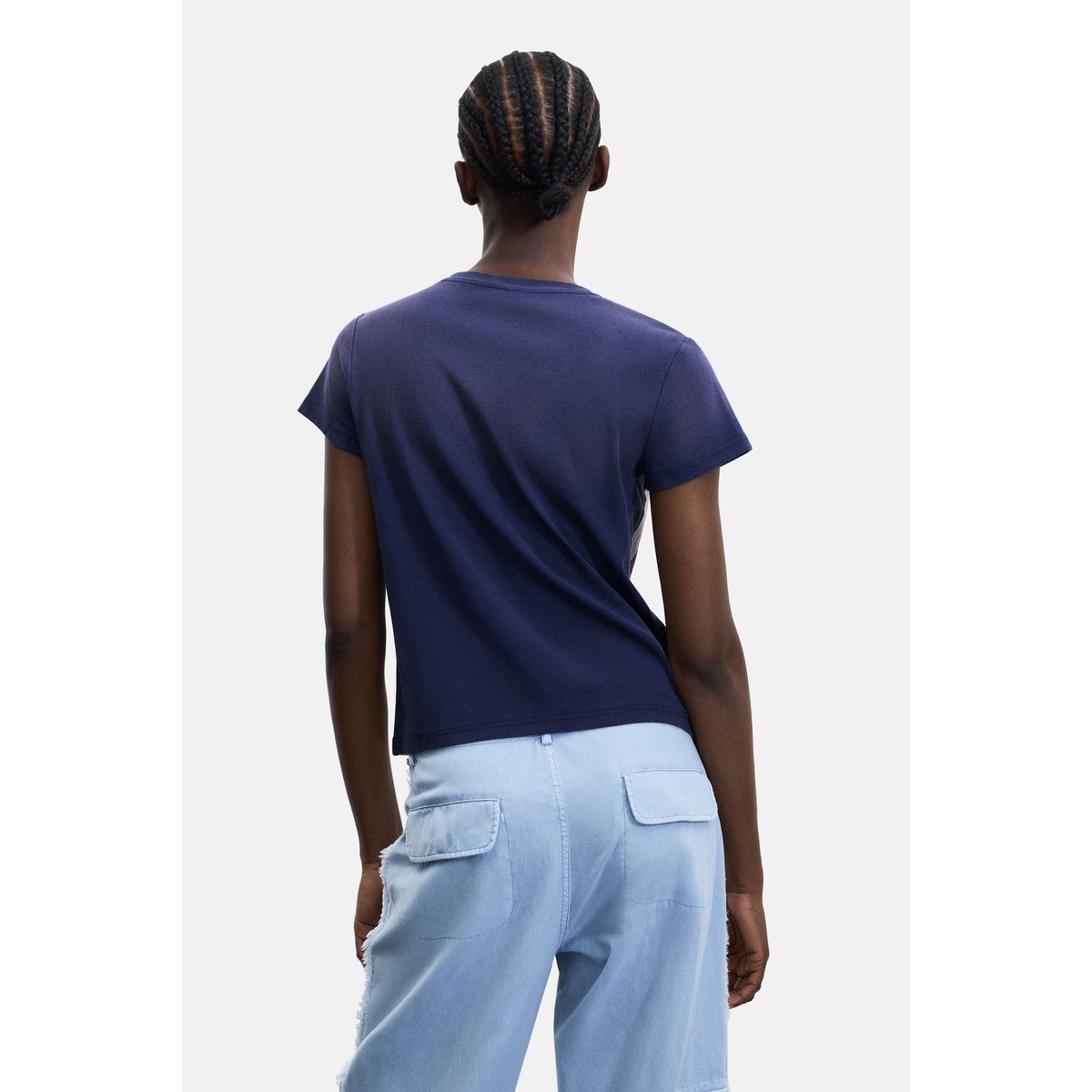 T-shirt imprimé 100 % coton noir, DESIGUAL