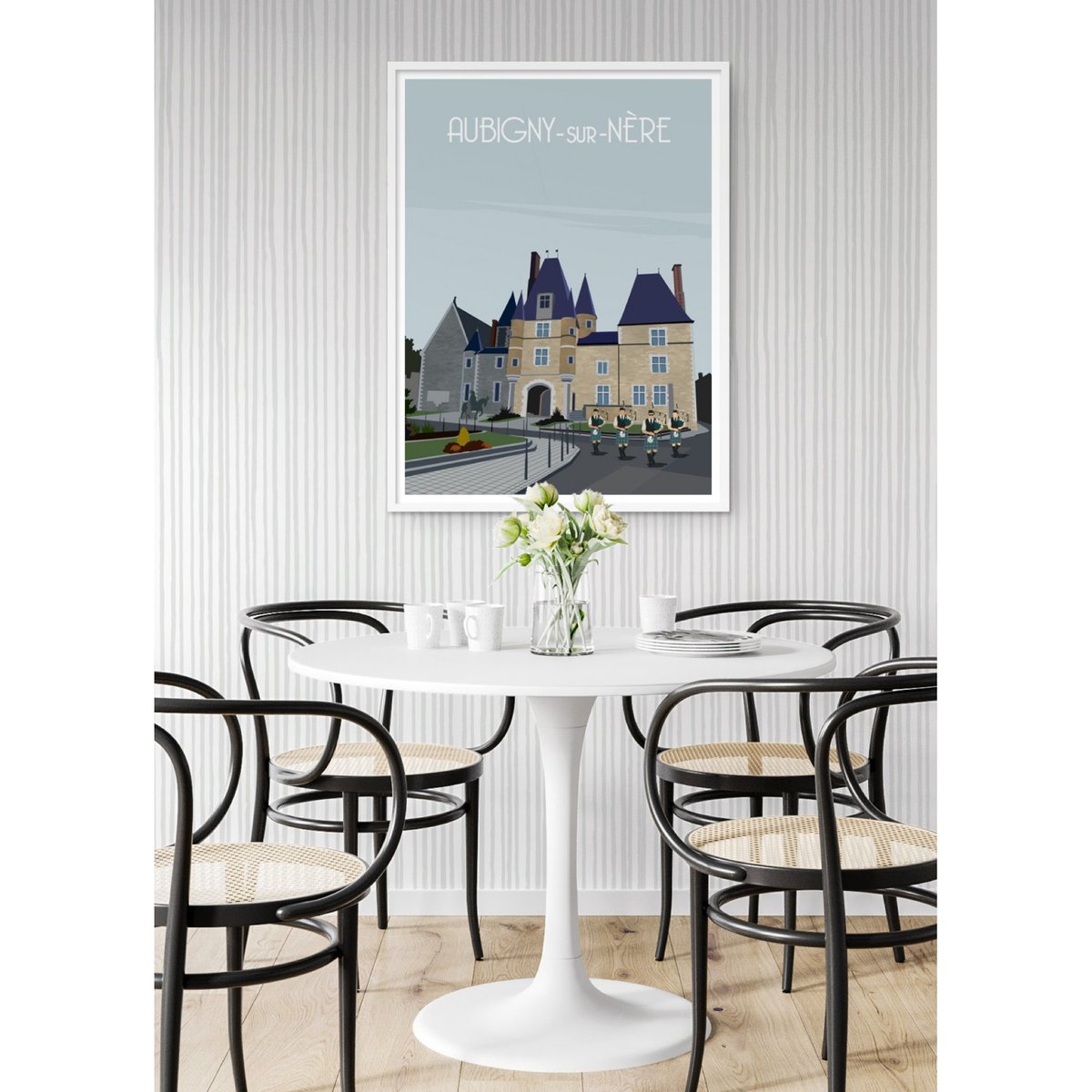 Affiche ville Aubigny-sur-Nère blanc, L'AFFICHERIE