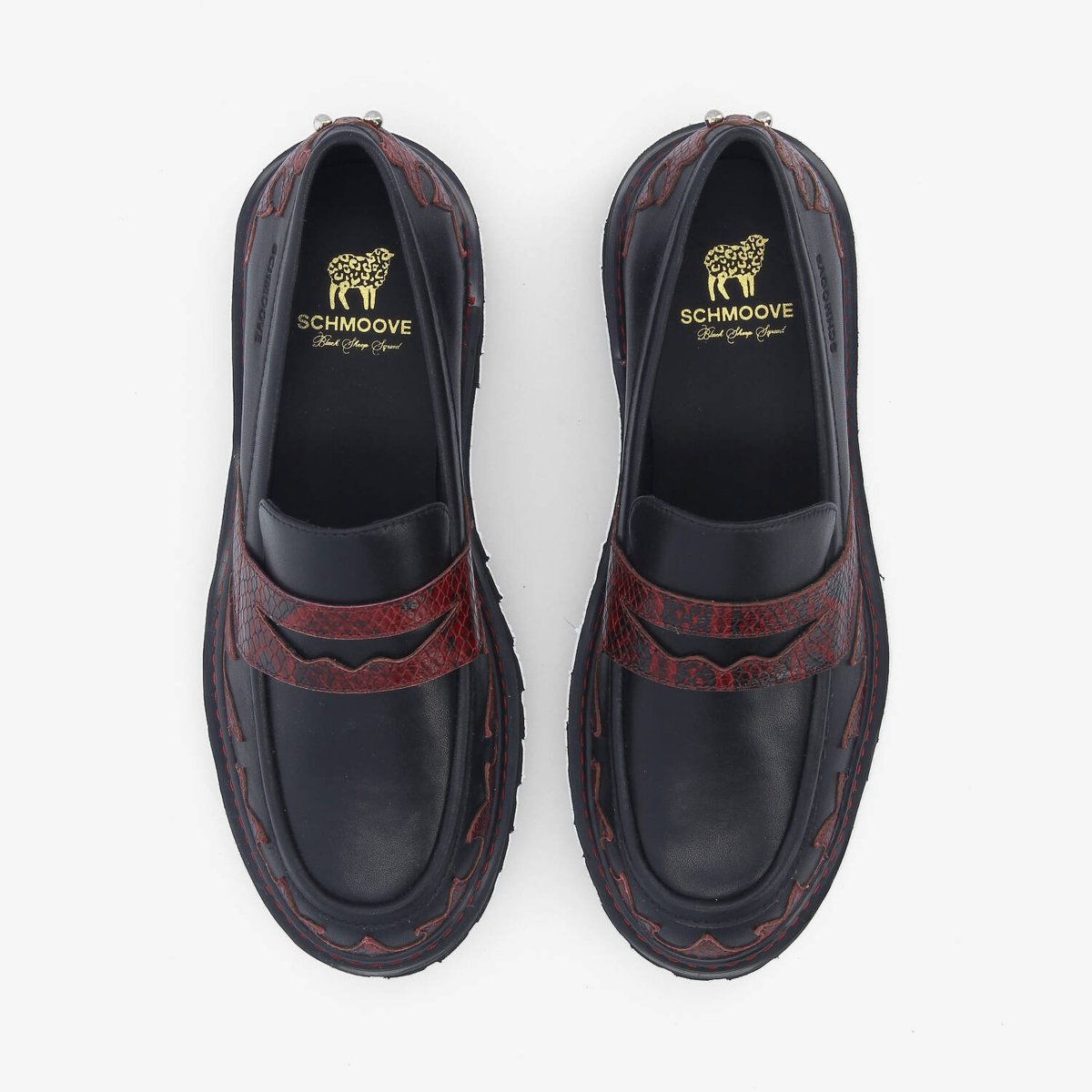 Mysen Loafer Flames - Noir noir, SCHMOOVE