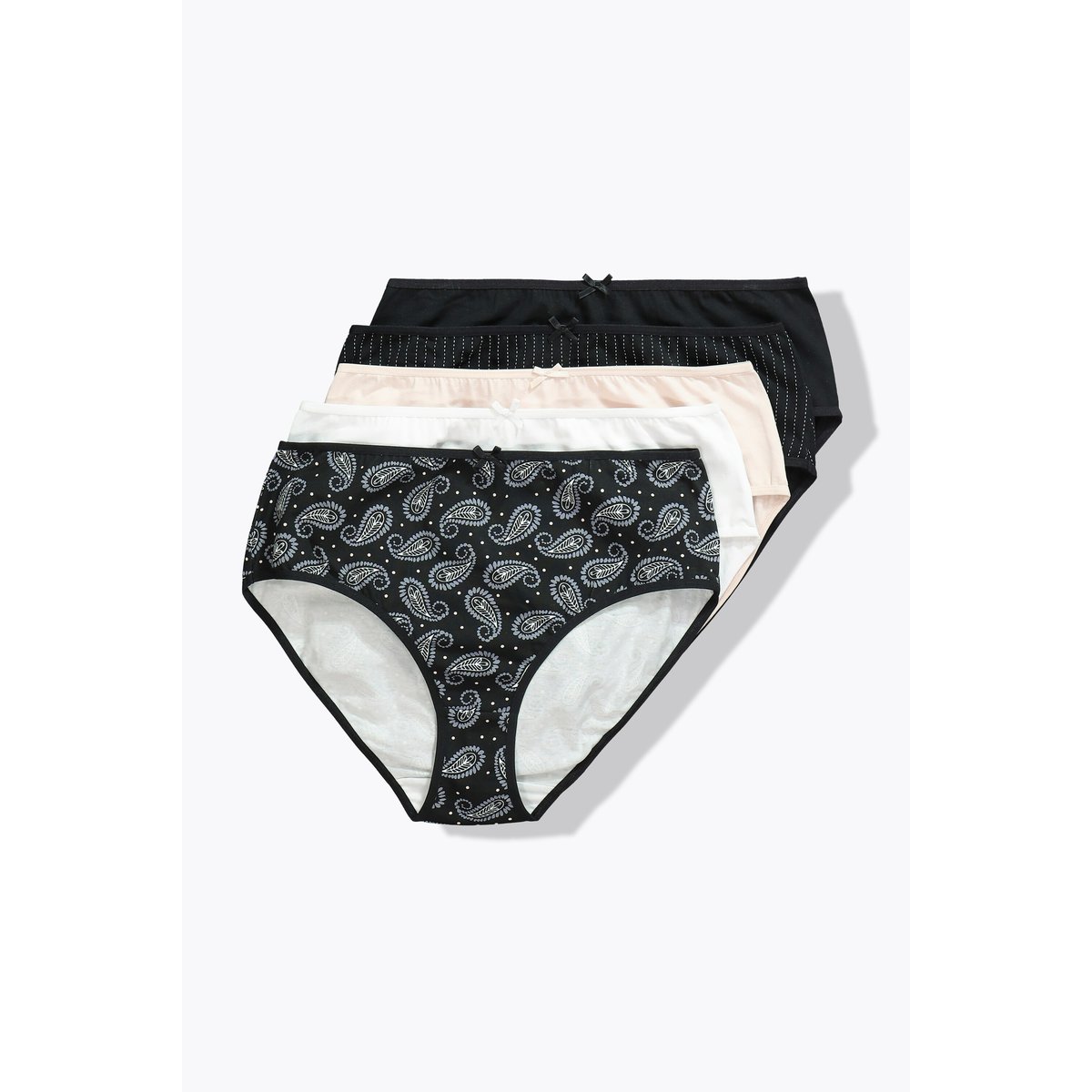 Lot de 5 culottes midi noir, ULLA POPKEN