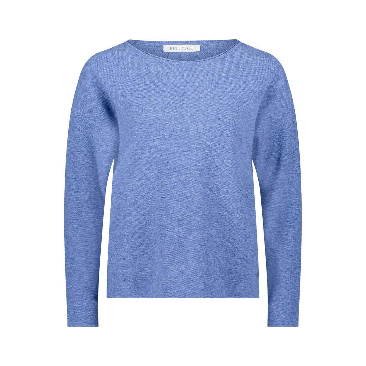 Pull-over en maille à encolure ronde middle blue melange, BETTY & CO