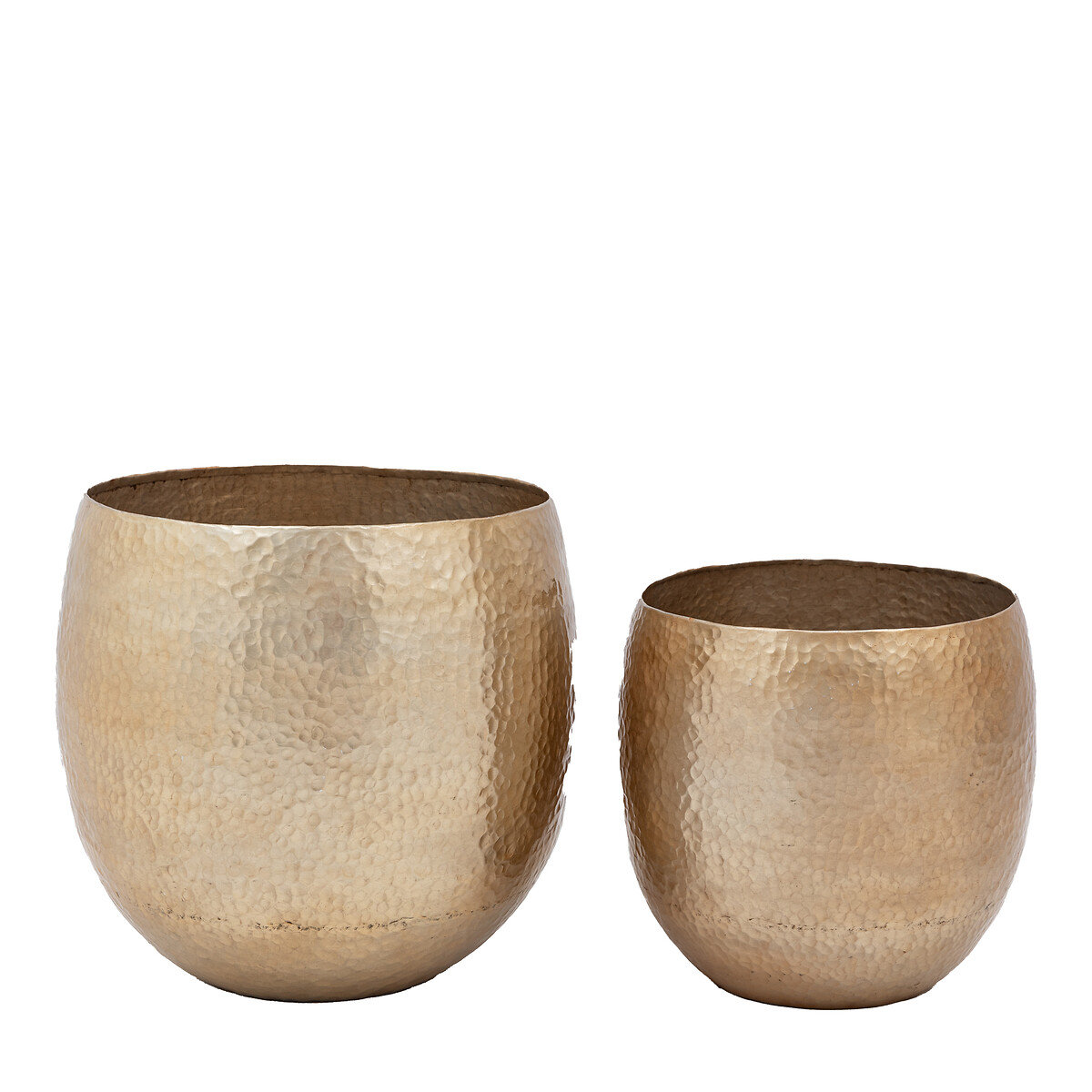 Set of 2 Cradley Metal Planters bronze, ÉDITÉ