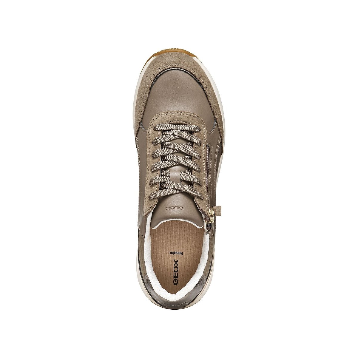 Baskets respirantes zippées, BULMYA taupe, GEOX
