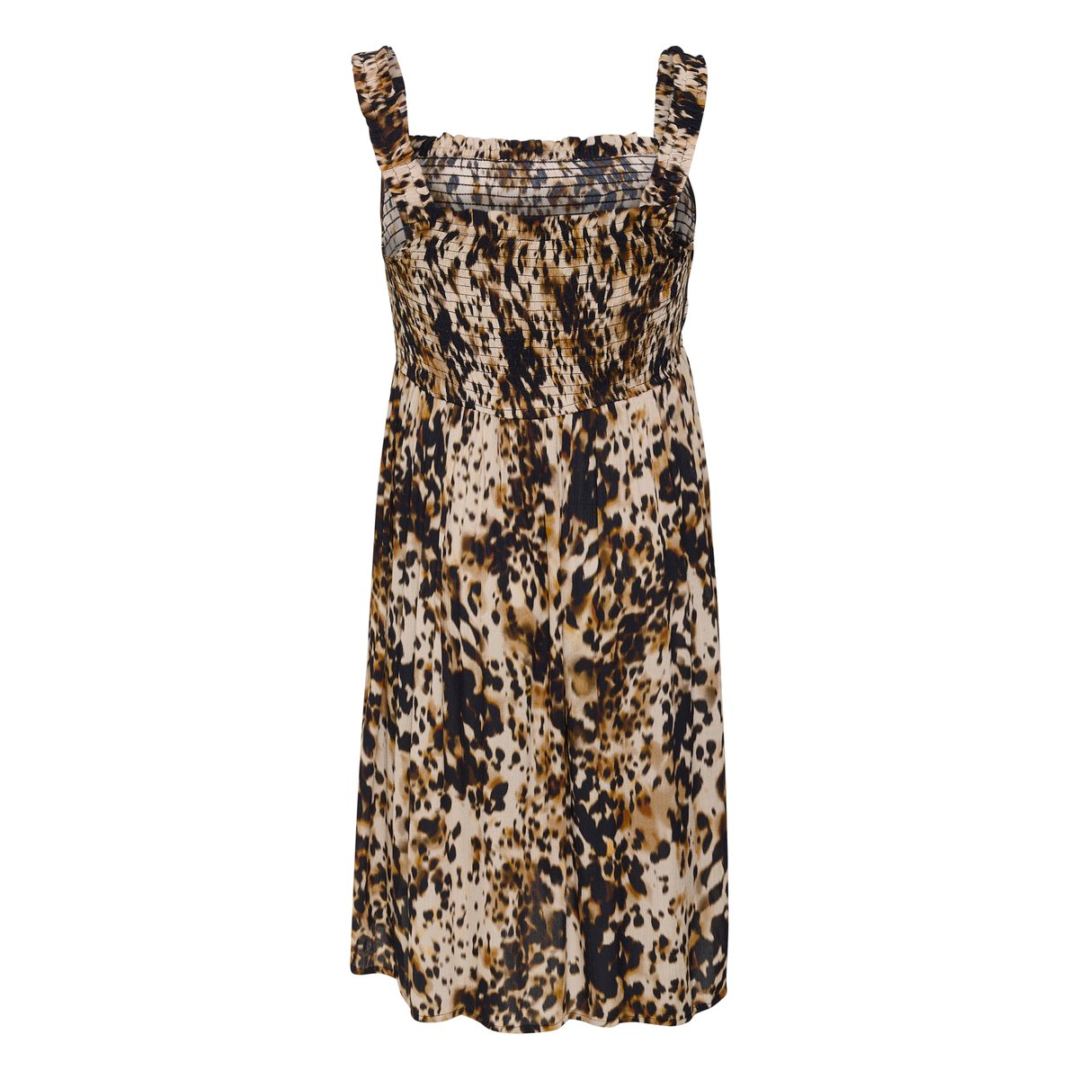 Dress noir leopard print, KAFFE CURVE