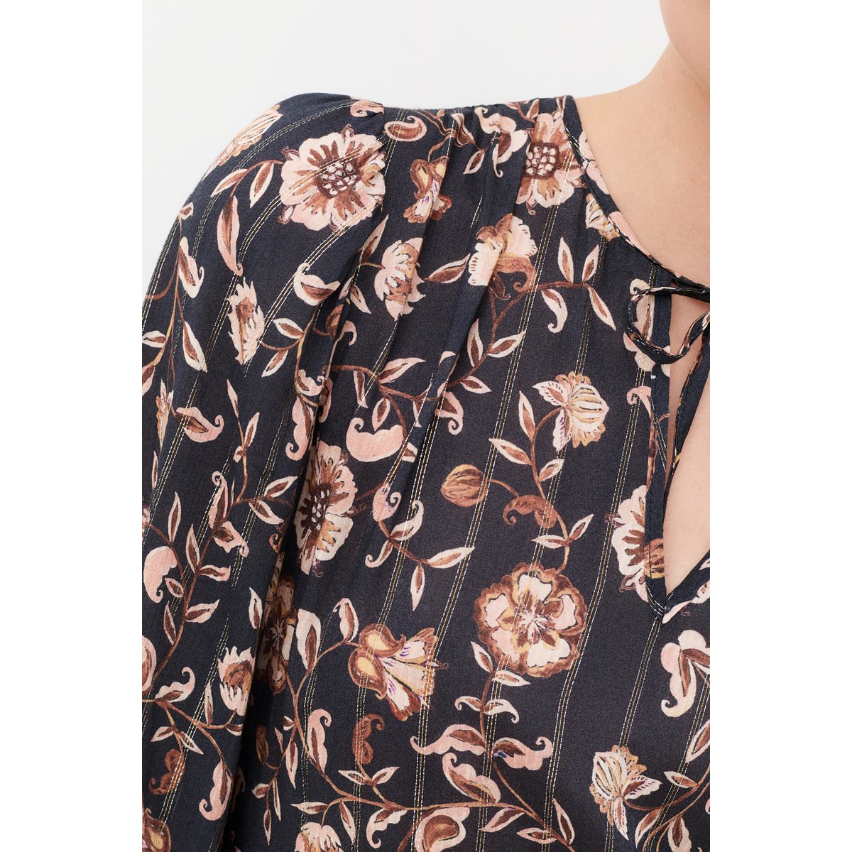 Robe courte col rond RANIA multicolore, CAROLL