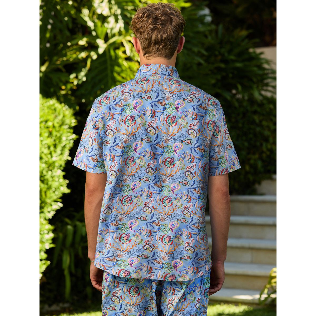Chemise liberty à manches courtes signature poisson multicolore, NEXT
