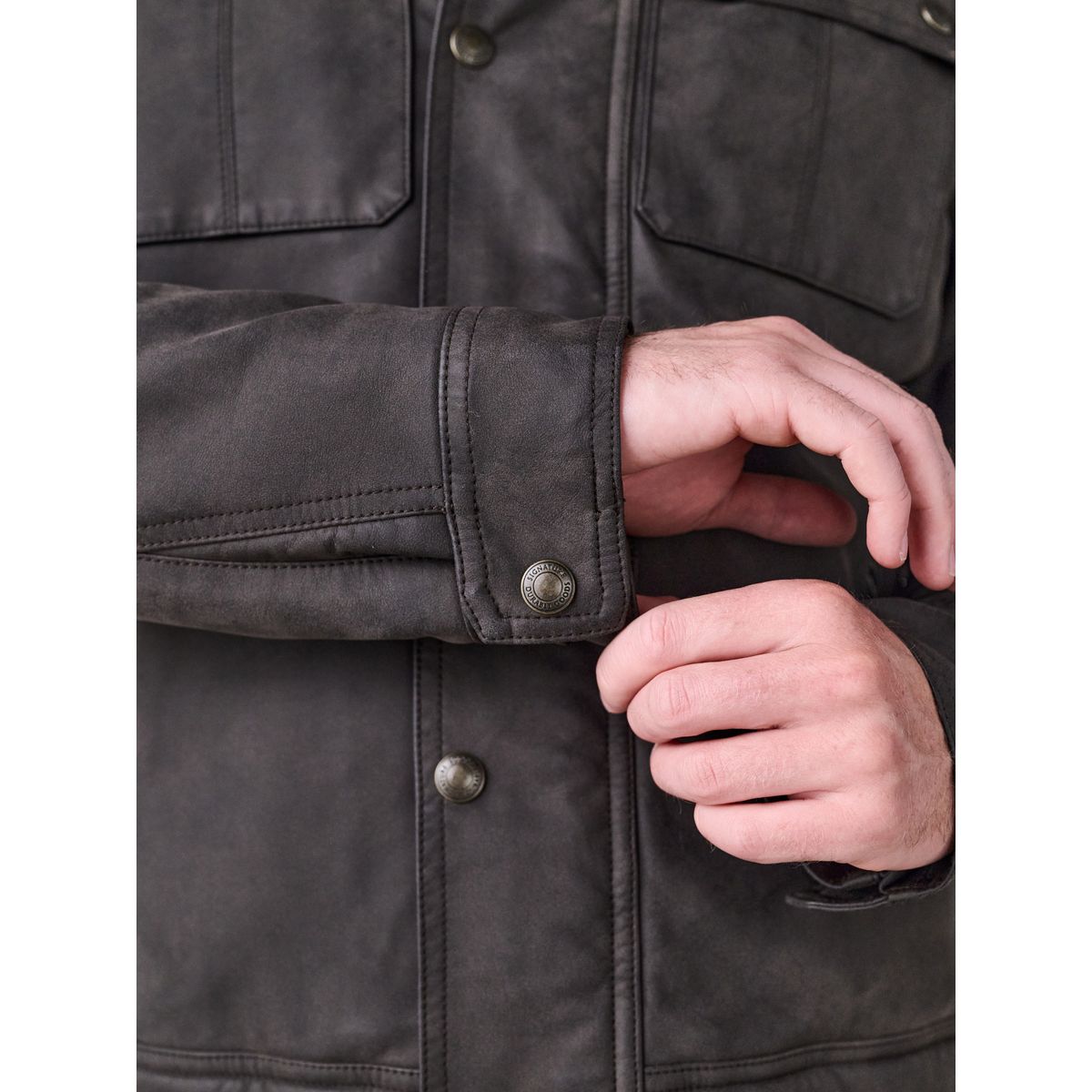 Veste motard 4 poches en similicuir doublé marron, NEXT