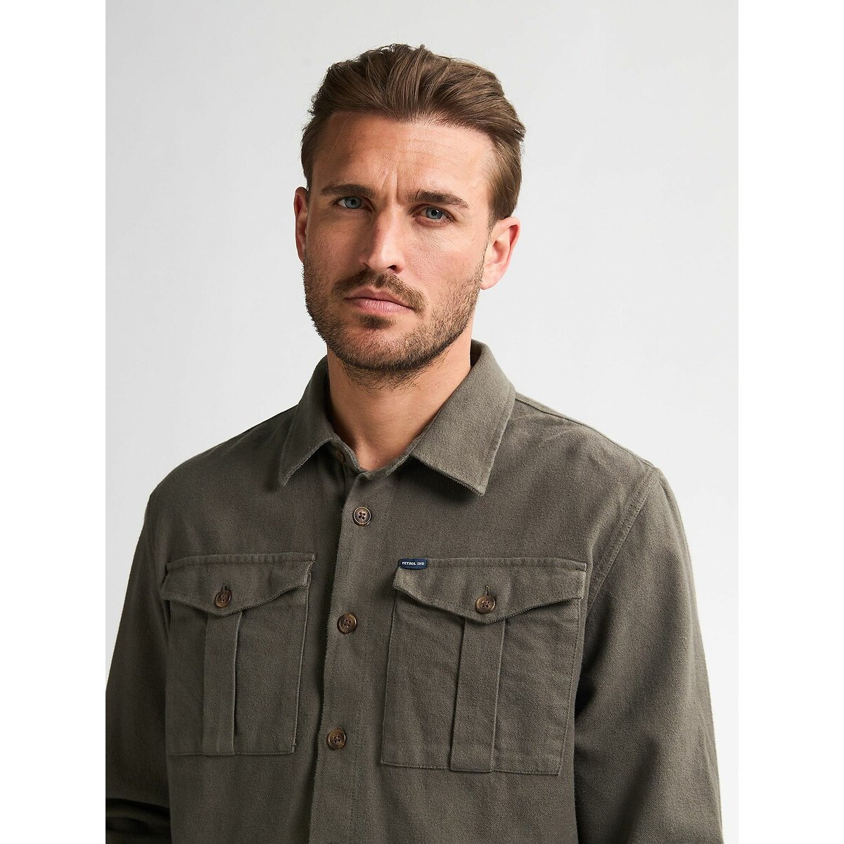 Long Sleeve Shirt khaki, PETROL INDUSTRIES