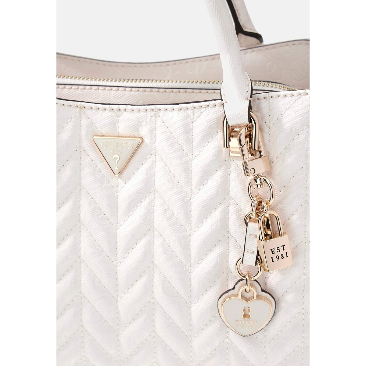 Sac Bandoulière Stacey blanc, GUESS