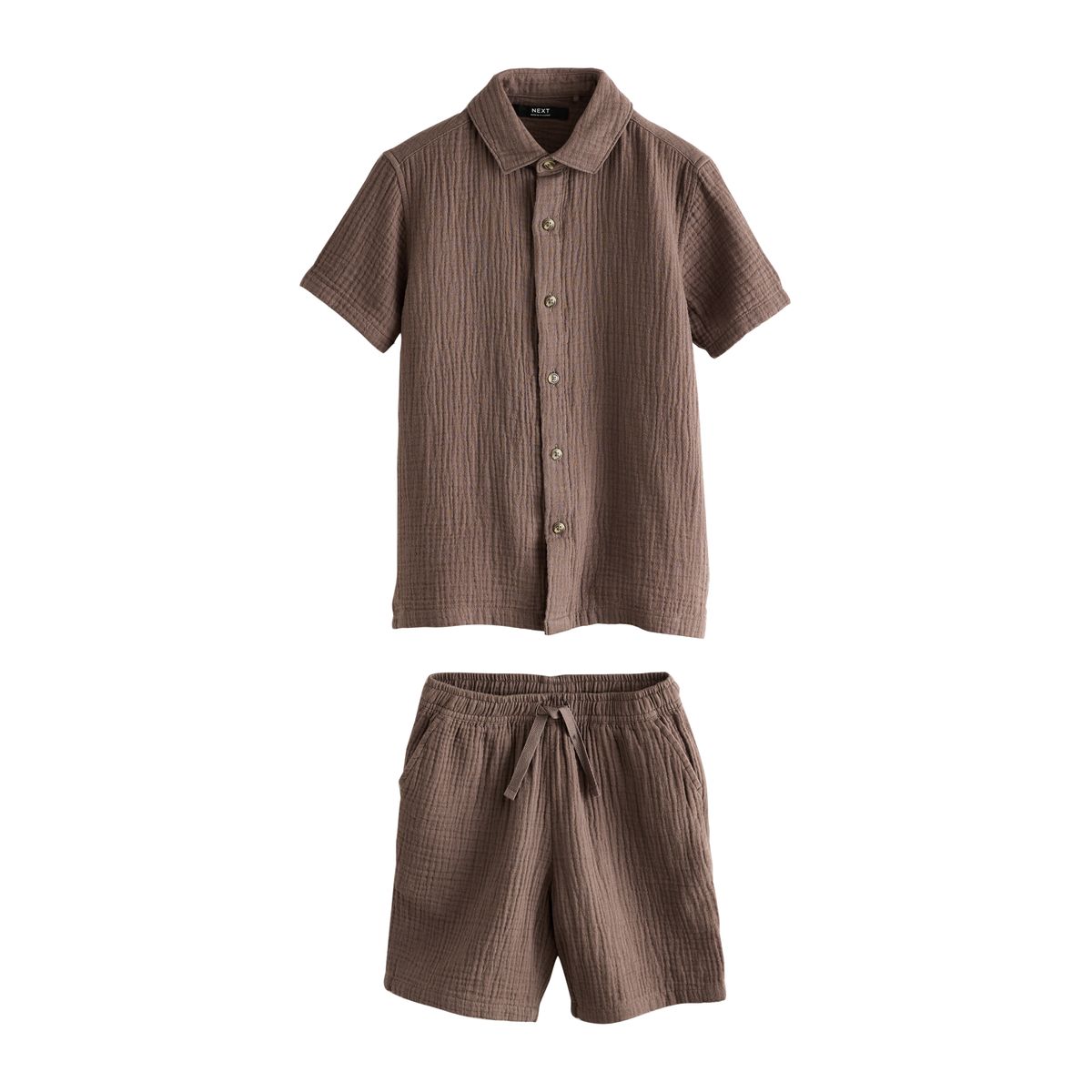 Chemise à manches courtes et short marron chocolat, NEXT