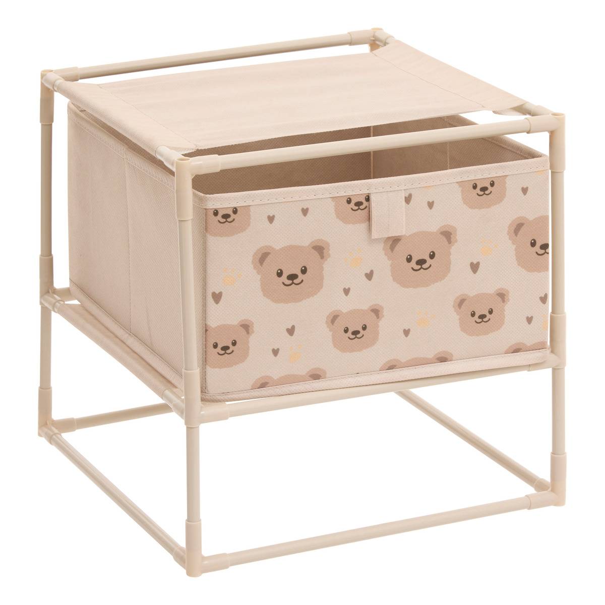 Table de chevet enfant 1 tiroir ourson TISSA beige, ATMOSPHERA FOR KIDS