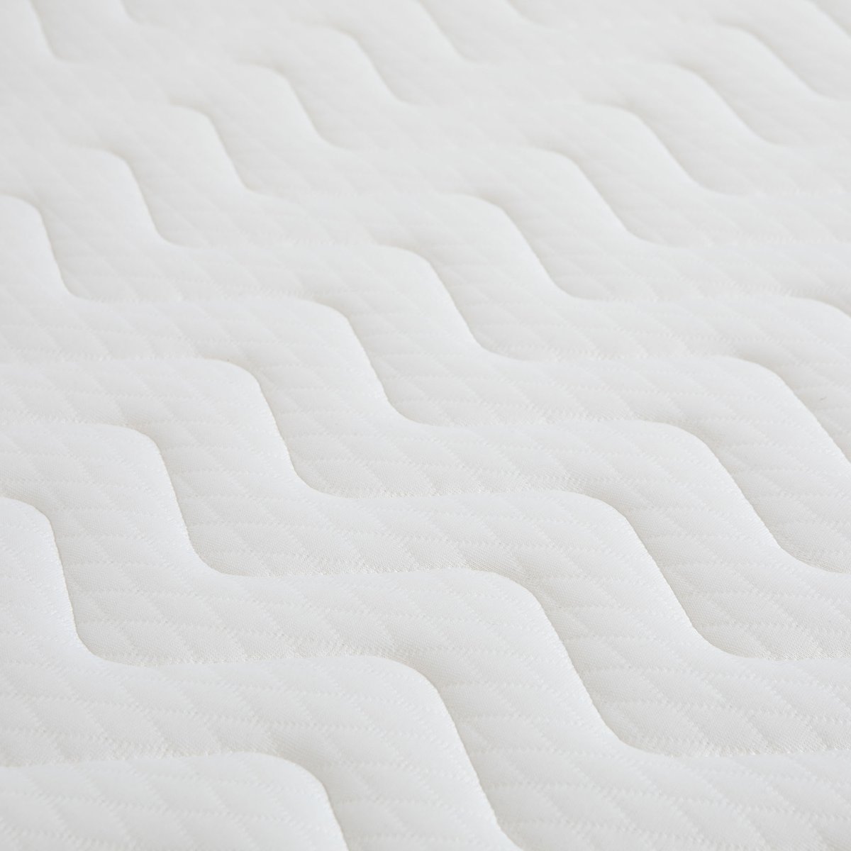 Ensemble matelas mousse, sommier, pieds, tête de lit, couette et oreiller Aurore 200 blanc, SOMEO