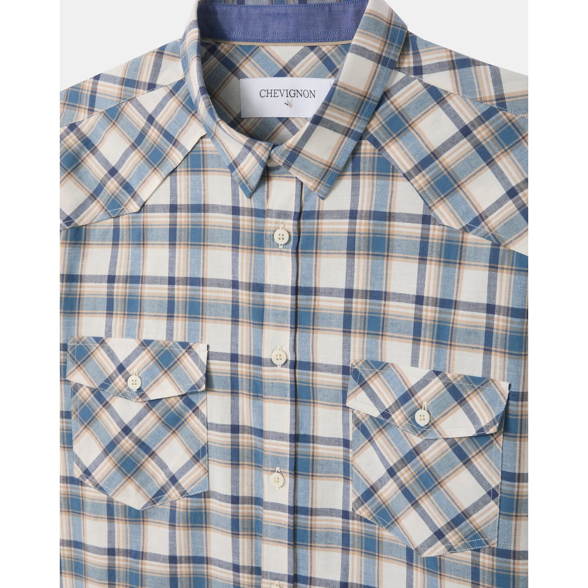 Chemise en coton DOUG bleu, CHEVIGNON