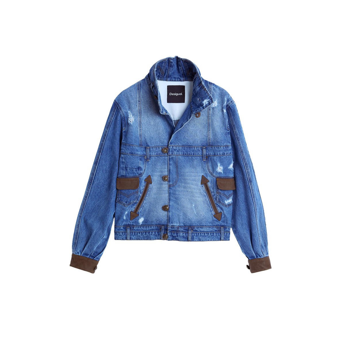 Veste en jean brodée bleu, DESIGUAL