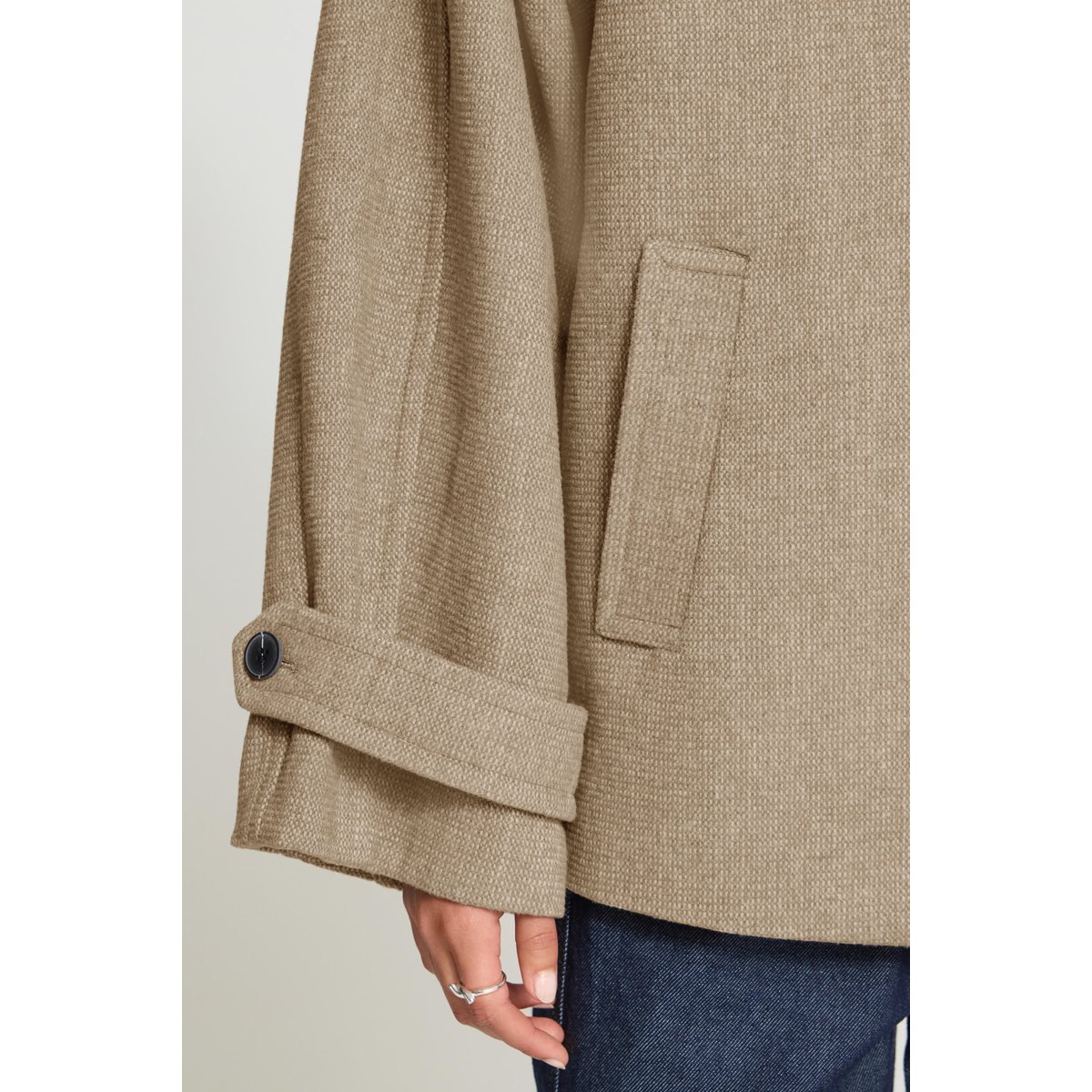 Veste d'extérieur beige desert taupe melange, ICHI