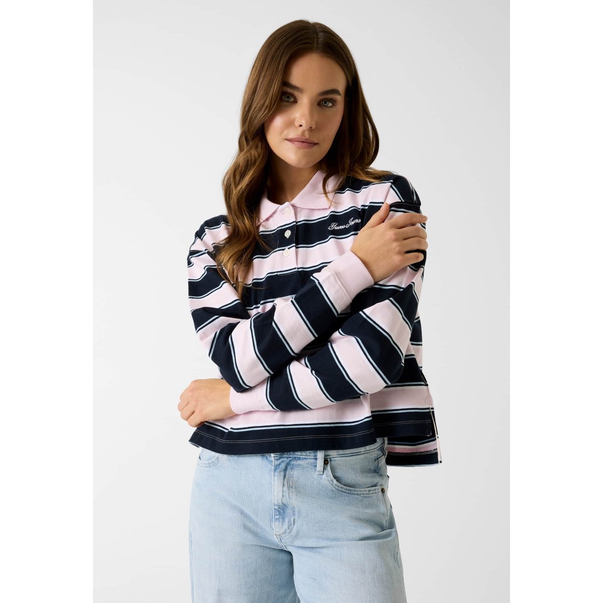 Polo Rayé lilas, GUESS