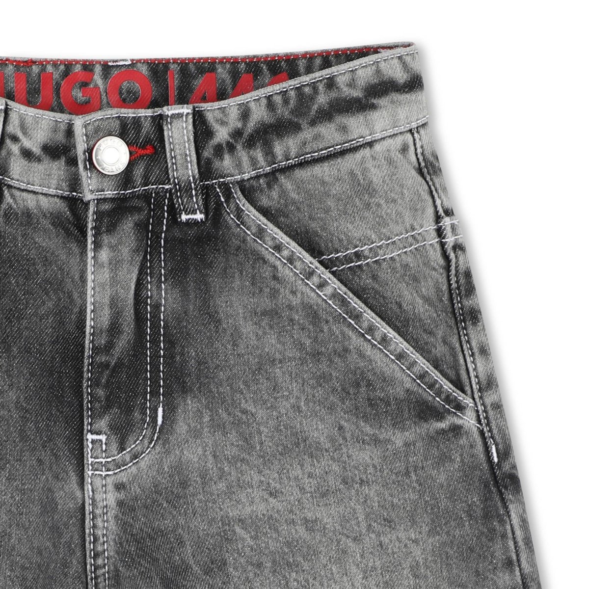 Bermuda en jean à poches z21 denim black lave, HUGO KIDSWEAR