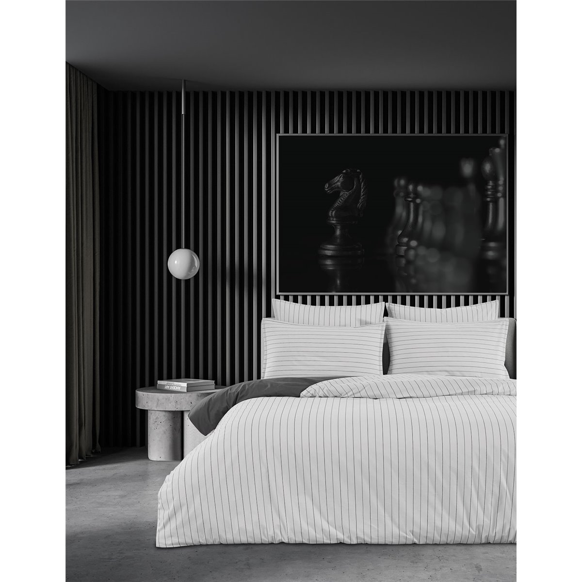 Lot de 2 taies d'oreillers en percale de coton TOLSTA blanc, SENSEI MAISON