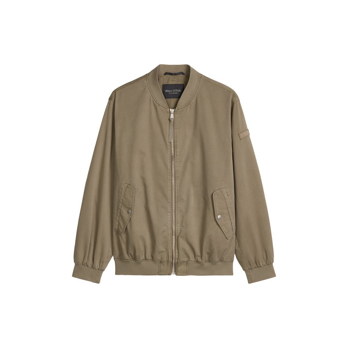 Blouson régulier en sergé de coton bio marron, MARC O'POLO