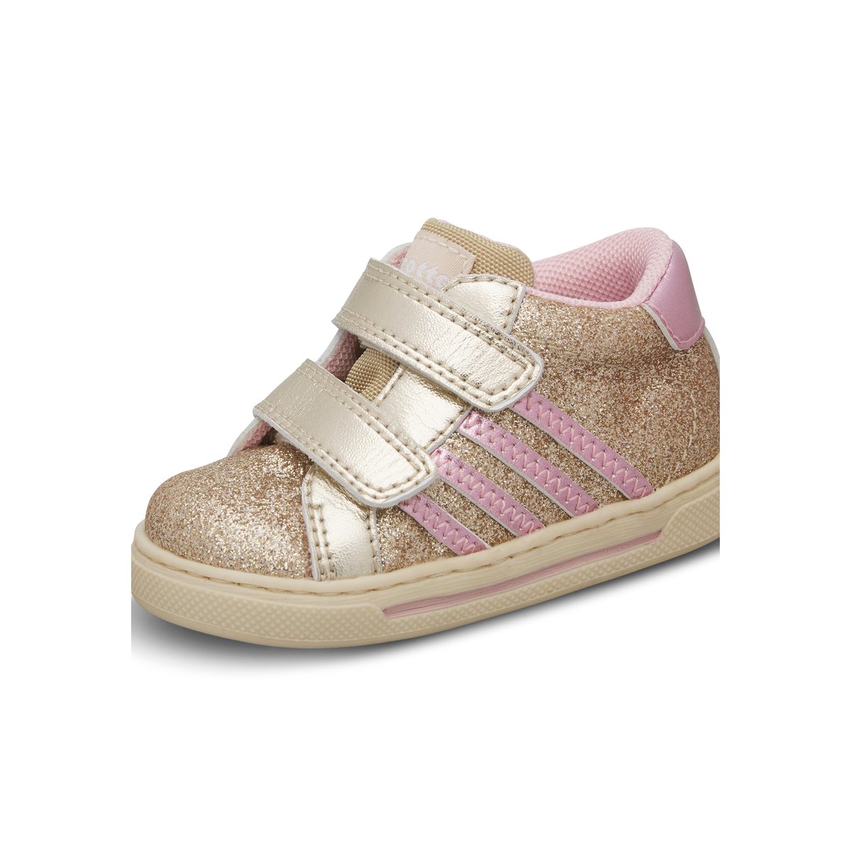 Sneakers en cuir et tissu TRUBY VL. rose-platine-, FALCOTTO
