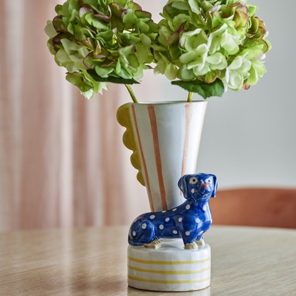 Vase grès petit chien Dachsy multicolore, BLOOMINGVILLE