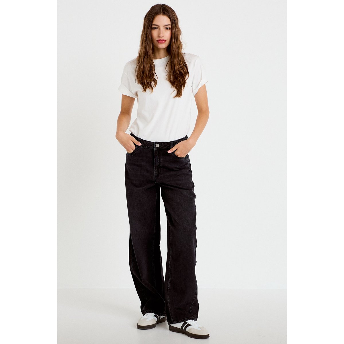 Jean coupe large denim noir, CACHE CACHE