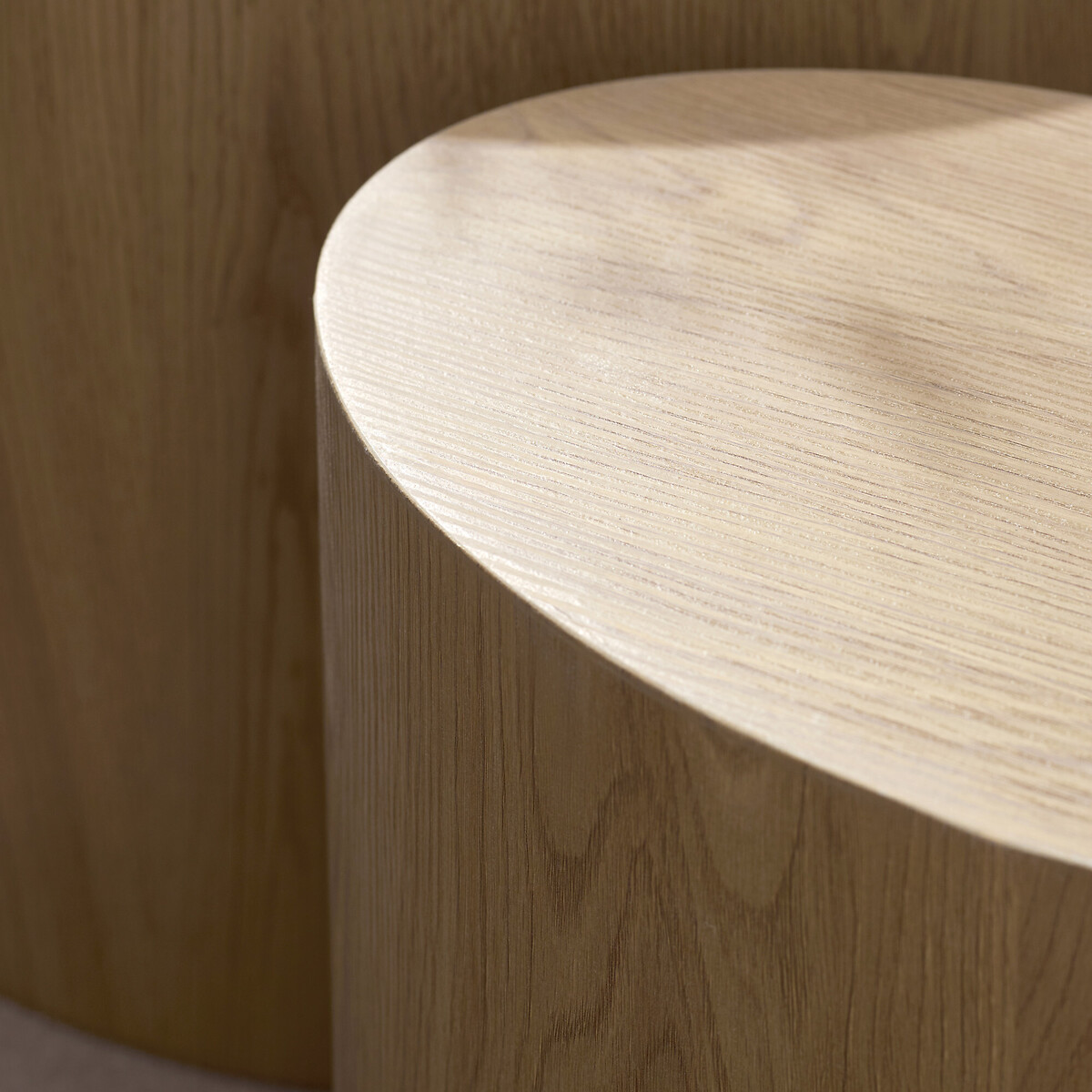 Set of 2 Taryn Oval Nesting Side Tables light oak, SO'HOME