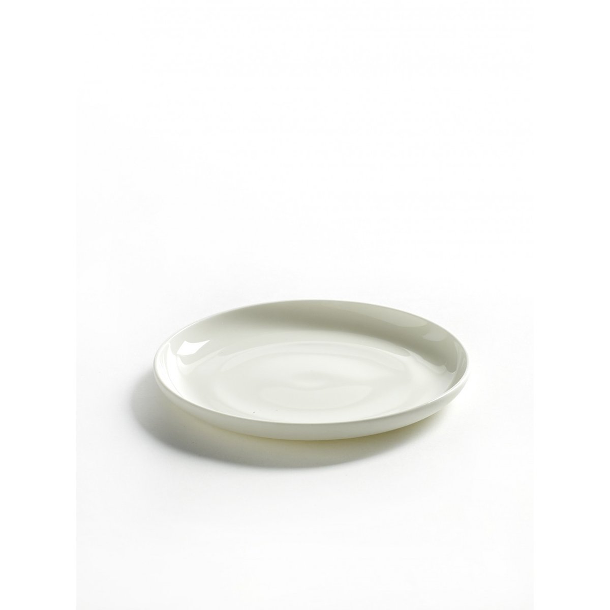 Assiette Plate Blanche XS Diam 12 Base blanc mat à l'extérieur et blanc brillant à l'intérieur, SERAX