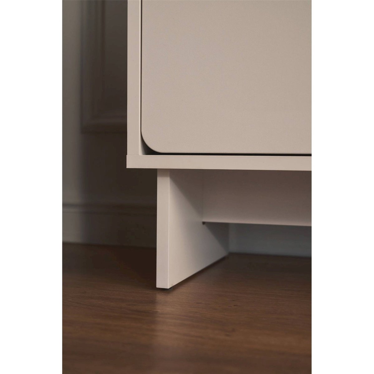Buffet bas 3 portes 3 tiroirs collection WUWU gris beige sable, RECOLLECTION