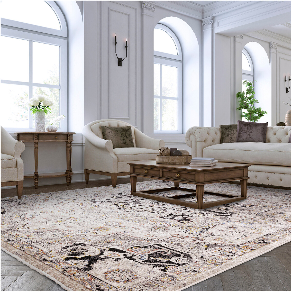 Antique Style Medallion Rug multi-coloured, ÉDITÉ
