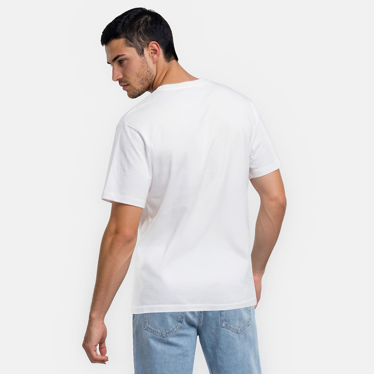 T-shirt avec broderie cafetière blanc, LA REDOUTE COLLECTIONS