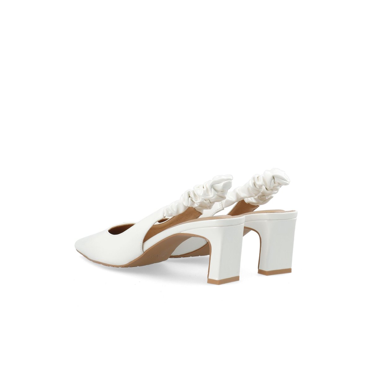 Chaussures À Bride Arrière blanc - shinyoffwhite, BIANCO