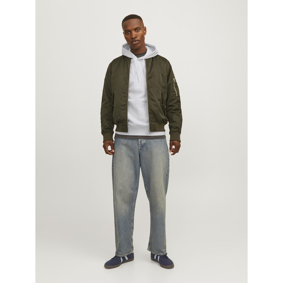 Sweat À Capuche white melange 1, JACK & JONES
