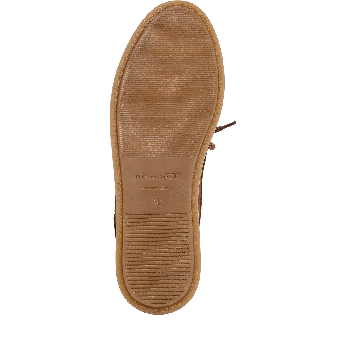 Scarpe da barca in pelle scamosciata con fodera cognac, TAMARIS