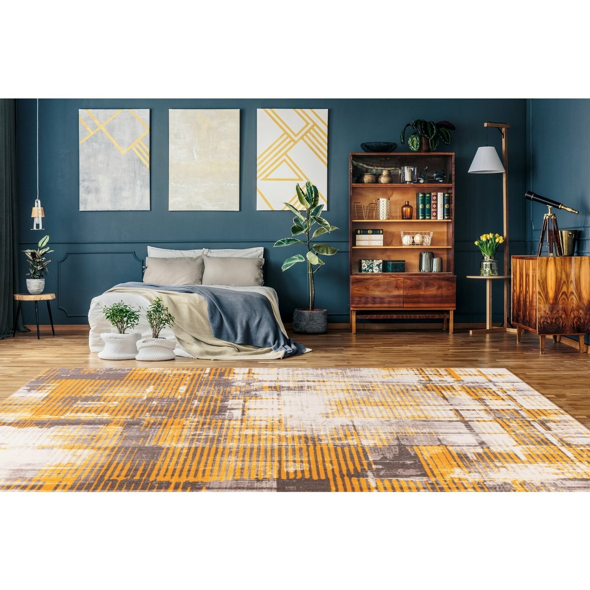 Tapis rectangulaire tissé, SAPHIRA jaune, ARTE ESPINA